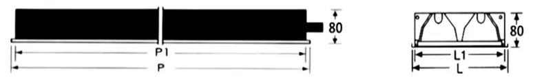 v shape batten fitting (tled)