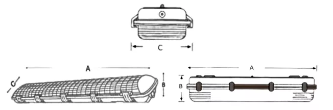 v shape batten fitting (tled)